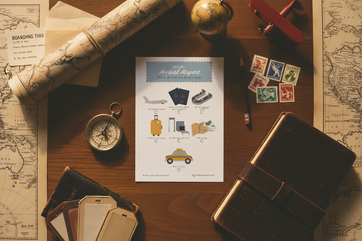 Visual Airport Checklist Activity - Printable